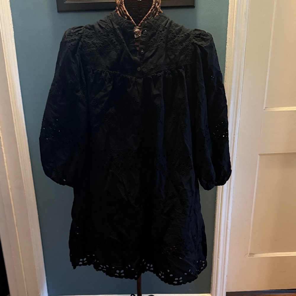 Black Eyelet Dress